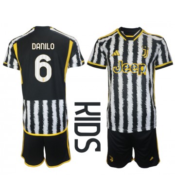 Juventus Danilo Luiz #6 Primera Equipación Niños 2023-24 Manga Corta (+ Pantalones cortos)